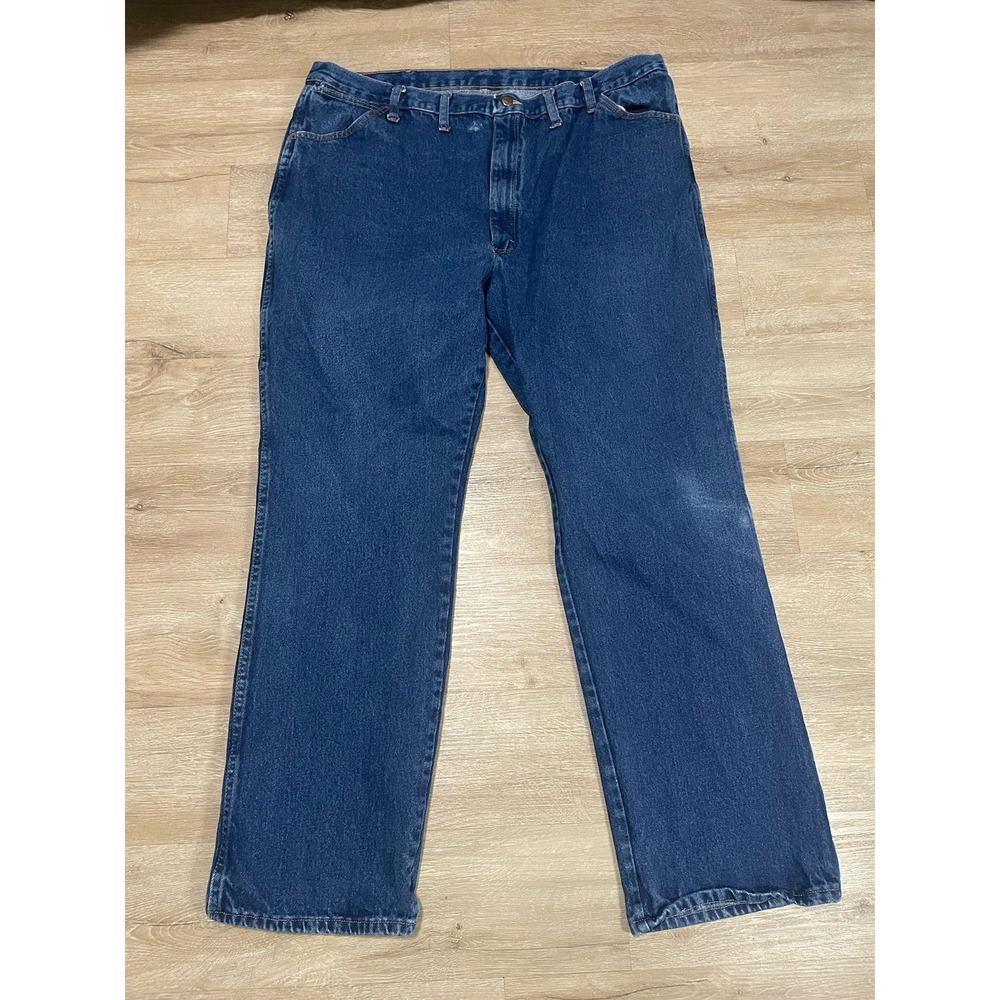 Red Kap Jeans Mens Sz 42x34 Blue Straight Workwear American Medium Wash Denim